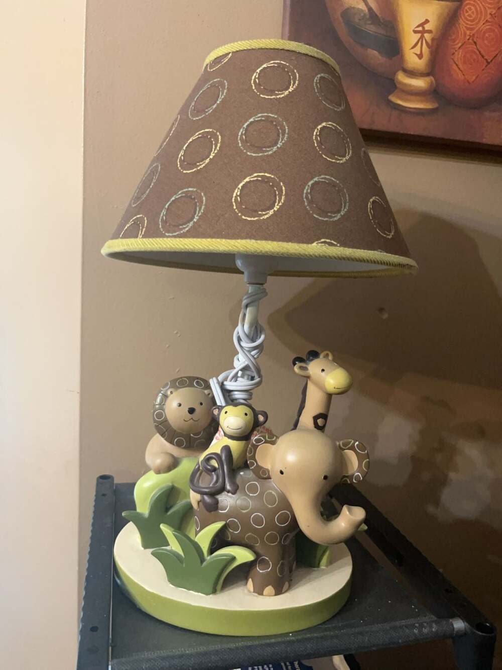 Lambs & Ivy Jungle Safari Animal Nursery Table Lamp